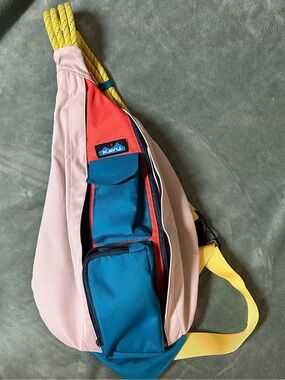 Kavu Teal Orange Gray Sling Pack